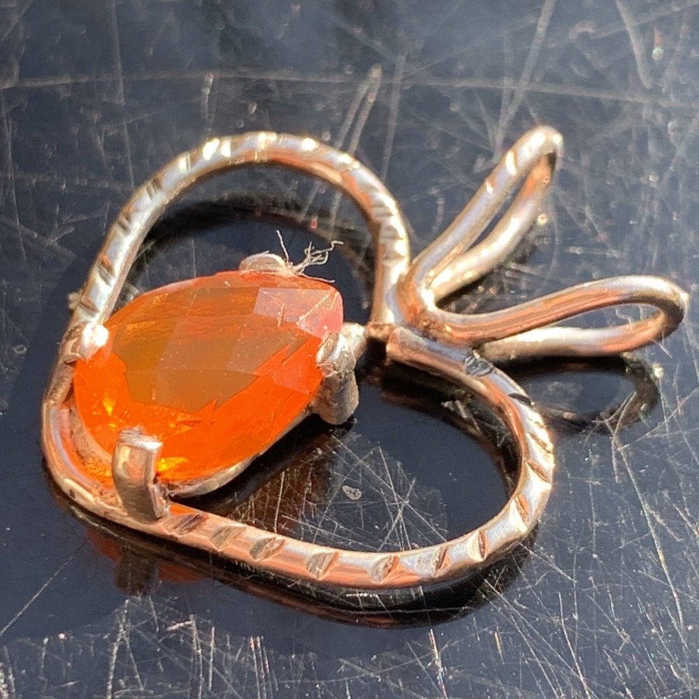 12.4ct Natural Facetted Opal .925 Sterling Silver Pendant - Picture 7 of 17